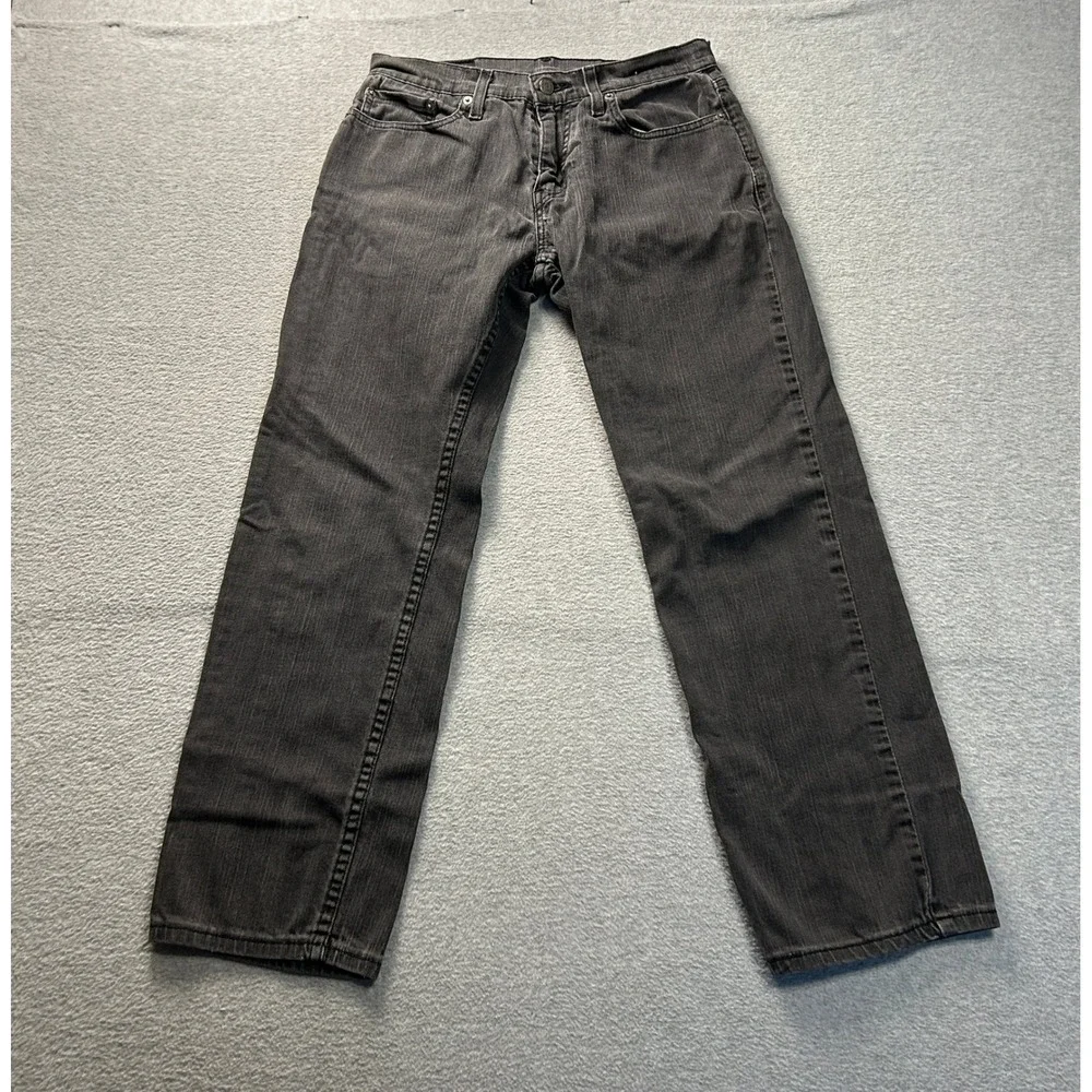 Levi's Straight Leg Jeans Mens Faded Black Water<Less Size 29x28 Denim 5 Pocket